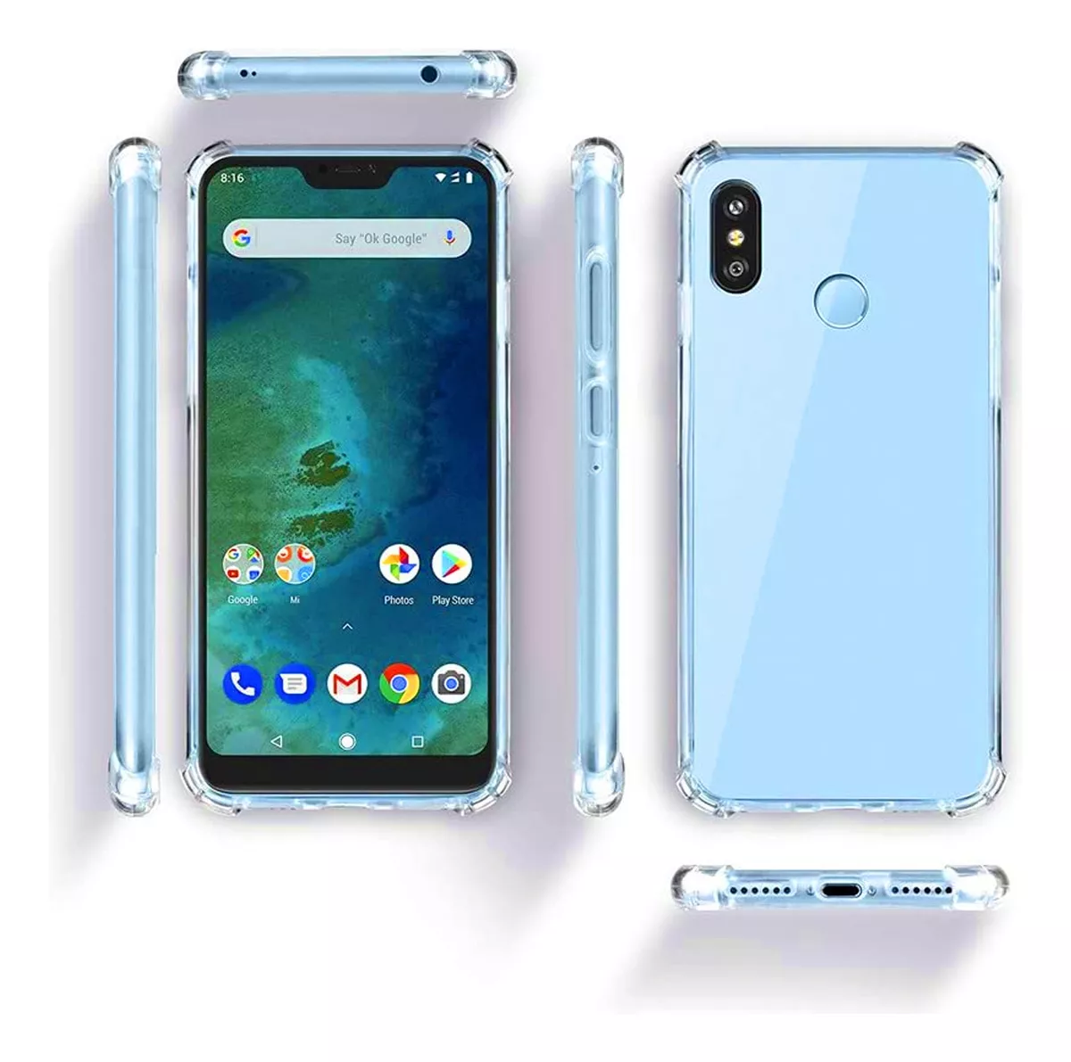 CARCASA PARA XIAOMI REDMI NOTE 6 PRO TRANSPARENTE - 5