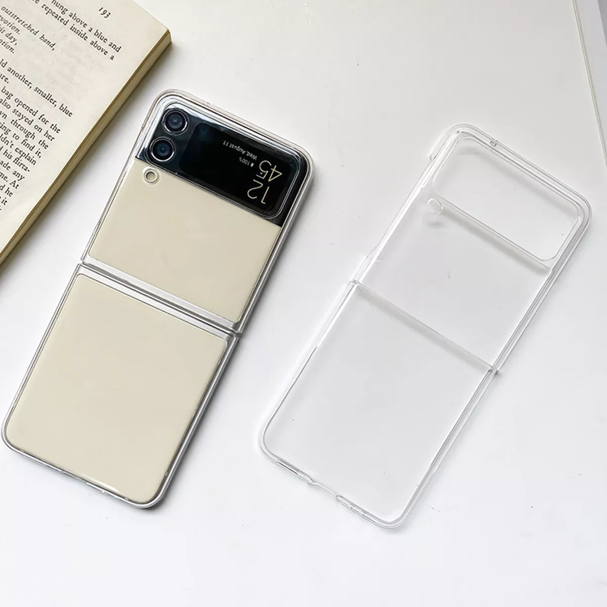 CARCASA PARA SAMSUNG GALAXY Z FLIP 4 TRANSPARENTE + HIDROGEL - 5