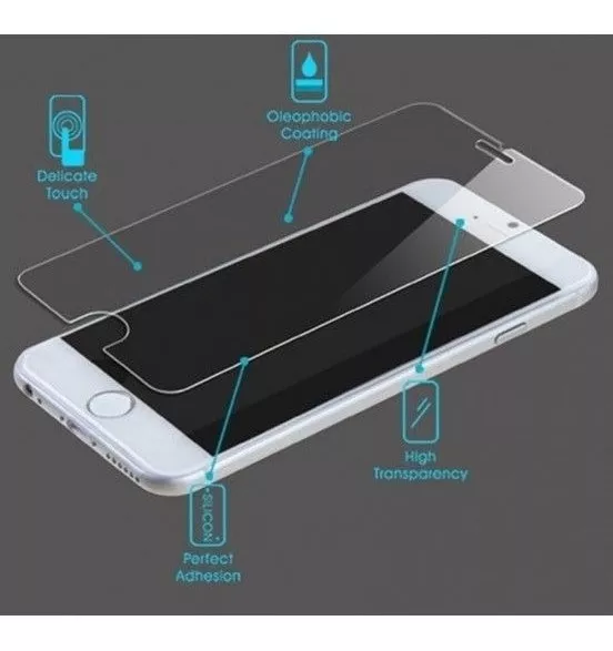 MICA VIDRIO TEMPLADO PARA IPHONE 6/6S//7/8 MARCA NUGLAS - 2
