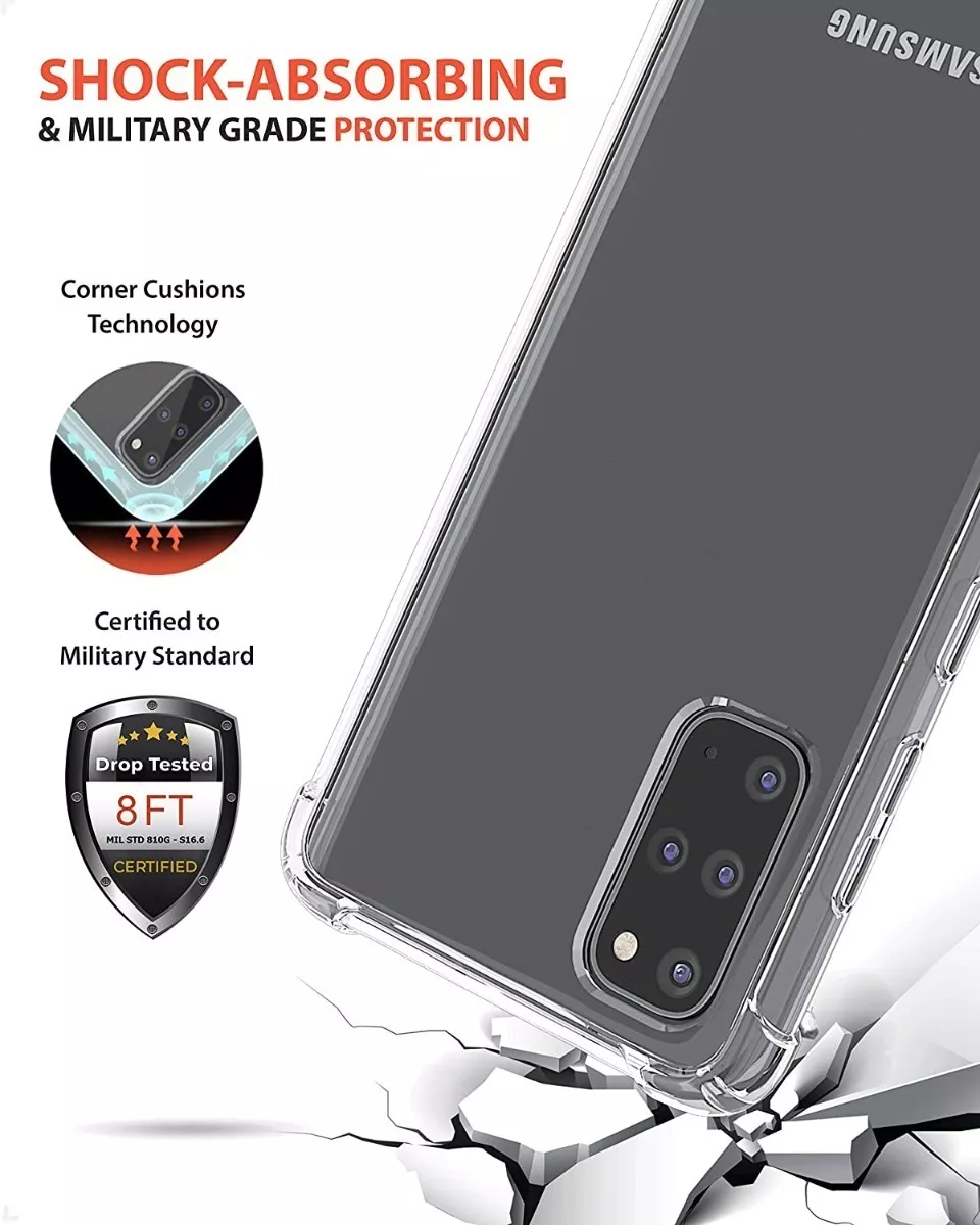 CARCASA PARA SAMSUNG S20 PLUS TRANSPARENTE COFOLK + HIDROGEL - 4
