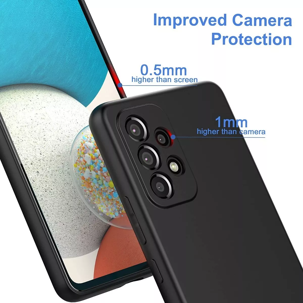 CARCASA PARA SAMSUNG A53 5G SILICON PROTECTOR CAM + HIDROGEL - 4