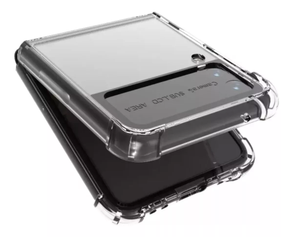 CARCASA PARA SAMSUNG GALAXY Z FLIP 3 TRANSPARENTE + HIDROGEL - 3