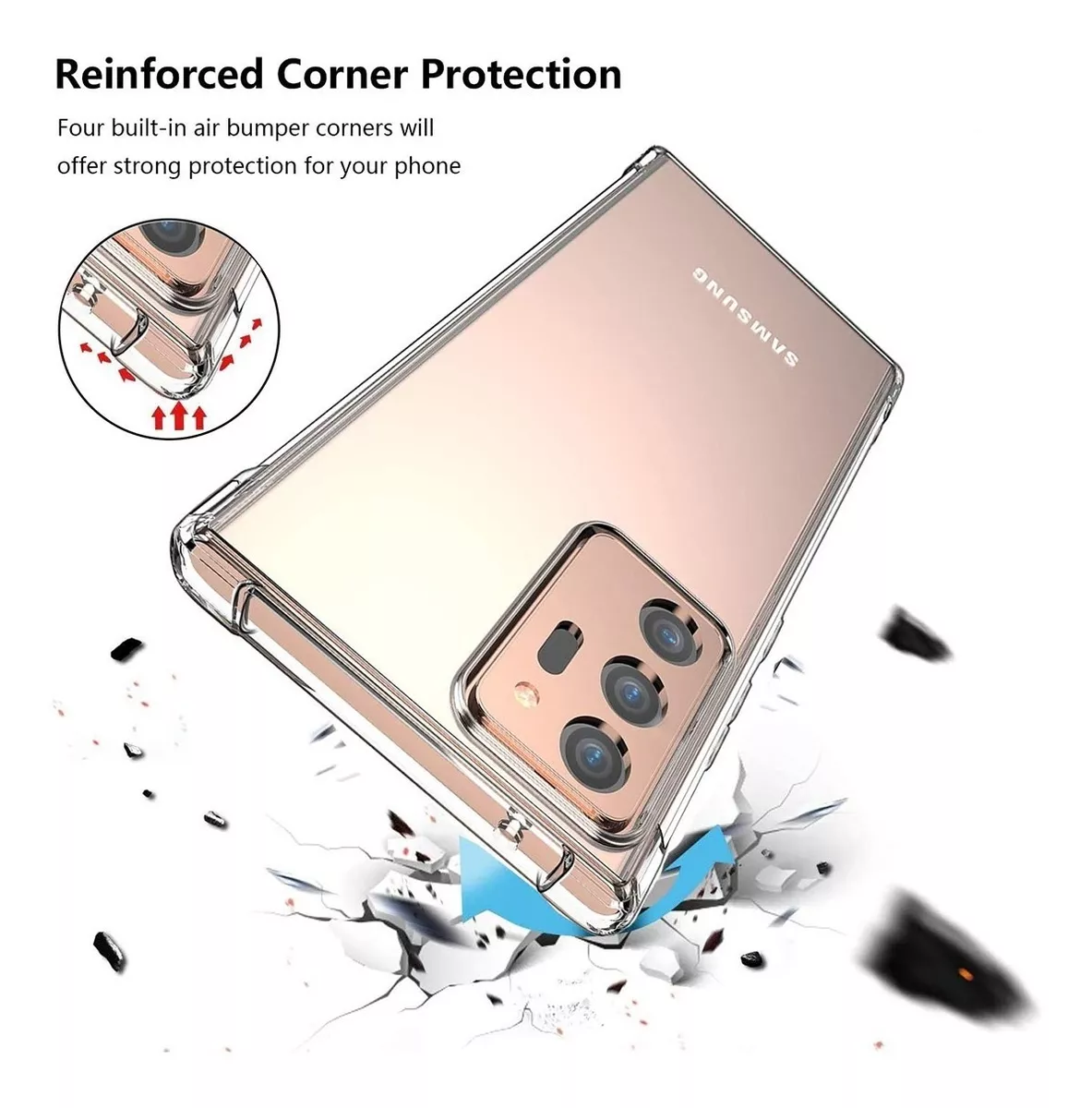 CARCASA PARA SAMSUNG NOTE 20 ULTRA TRANSPARENTE MARCA COFOLK - 2