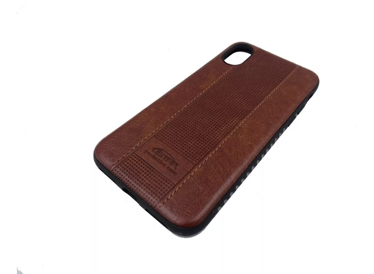 CARCASA DISEÑO ECOCUERO OSTAR PARA IPHONE X + HIDROGEL - 4