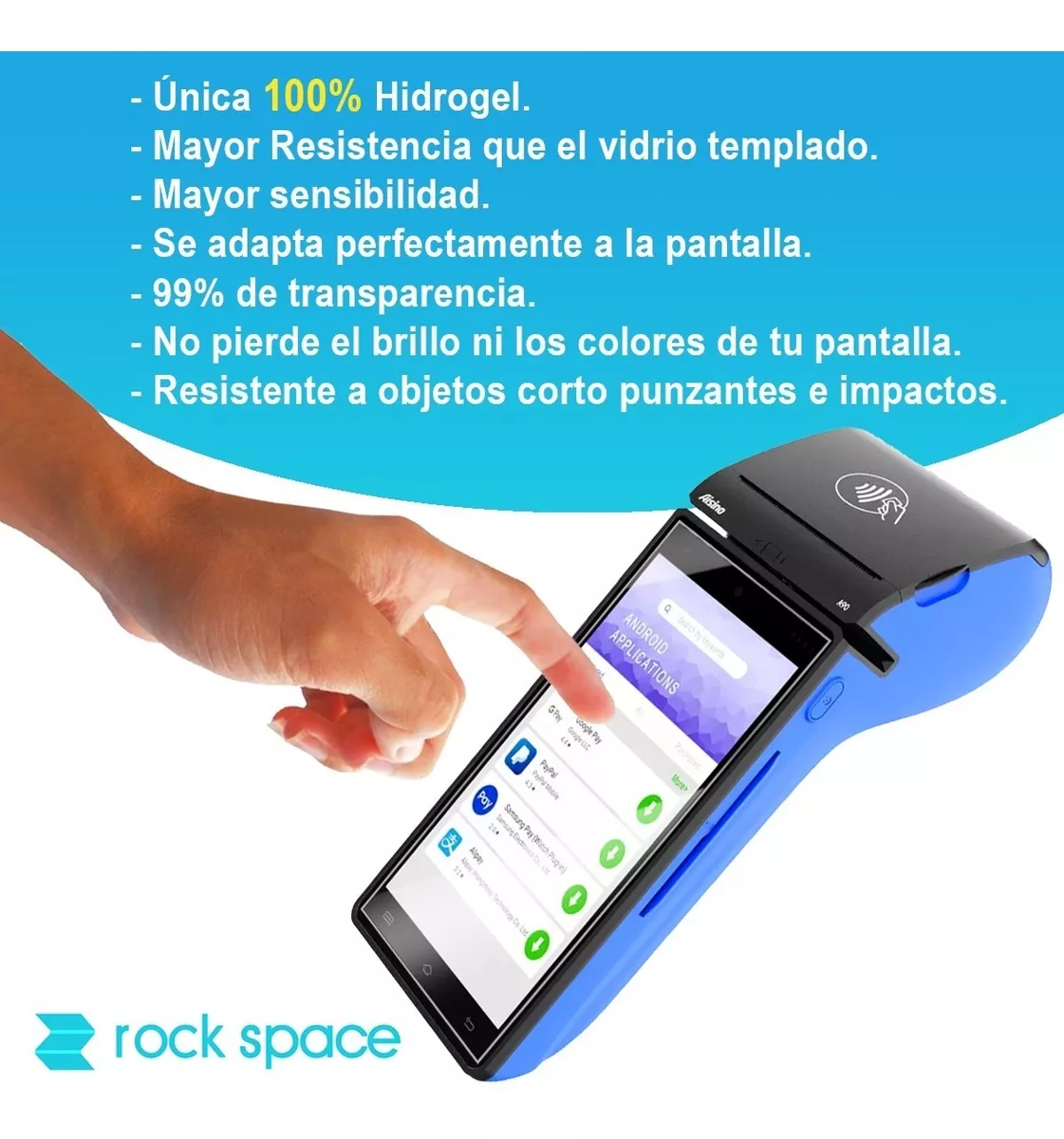 LAMINA HIDROGEL PARA POS AISINO A90 - ROCK SPACE - 3