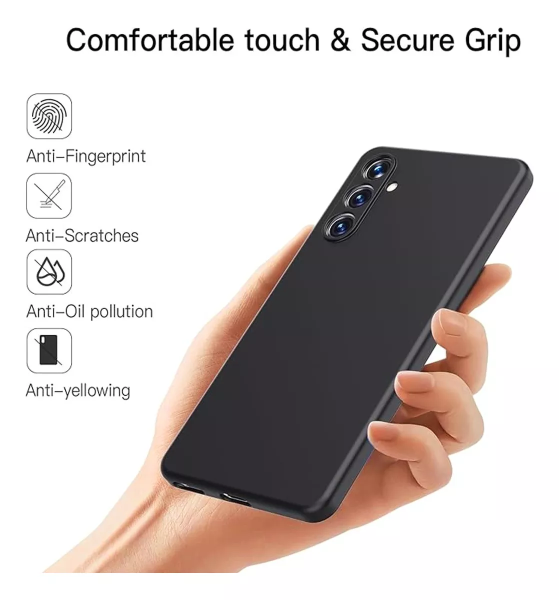CARCASA PARA SAMSUNG S23 FE SILICON PROTECTOR CAM + HIDROGEL - 3