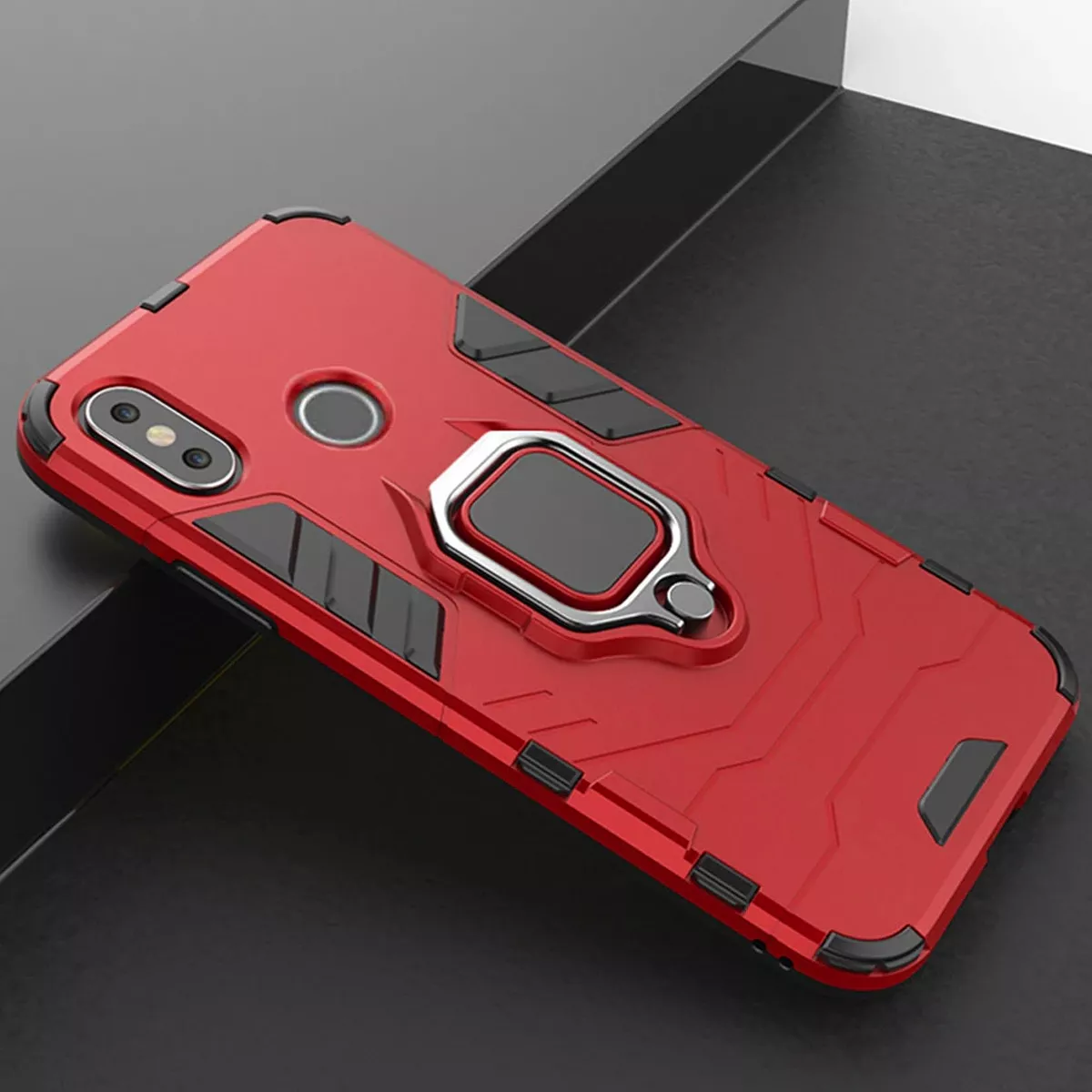 CARCASA PROTECTORA CON ANILLO PARA XIAOMI NOTE 6 PRO - 3