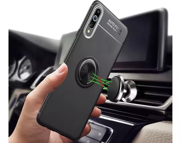 CARCASA SILICON CON ANILLO PARA HUAWEI P30 CONTRA GOLPES - 3