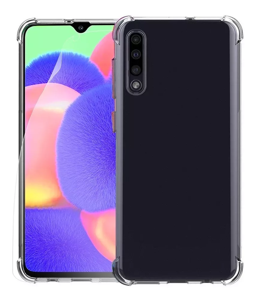 GENÉRICO CARCASA PARA SAMSUNG A30S TRANSPARENTE + HIDROGEL
