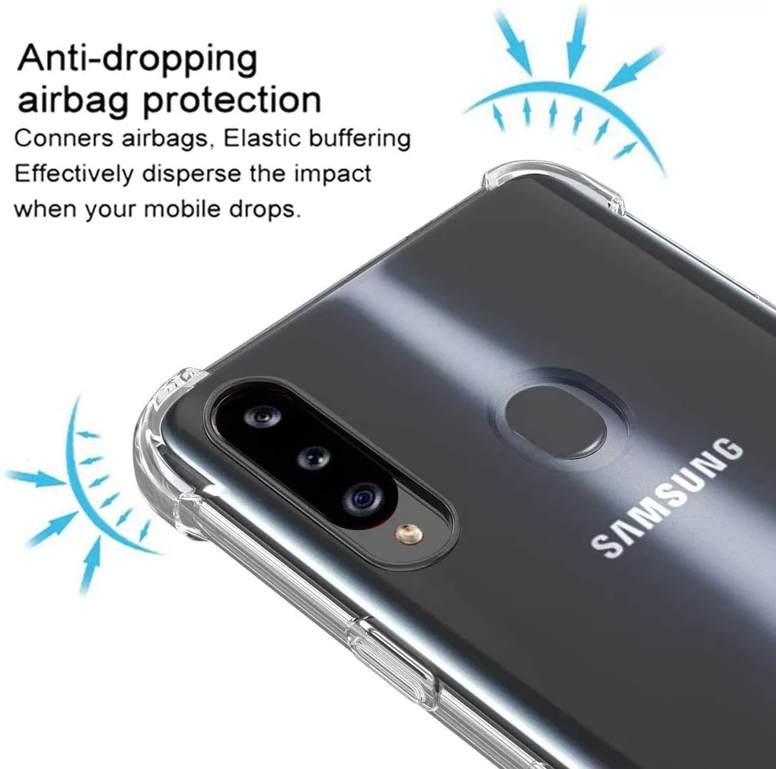 CARCASA PARA SAMSUNG A20S TRANSPARENTE COFOLK + HIDROGEL - 4