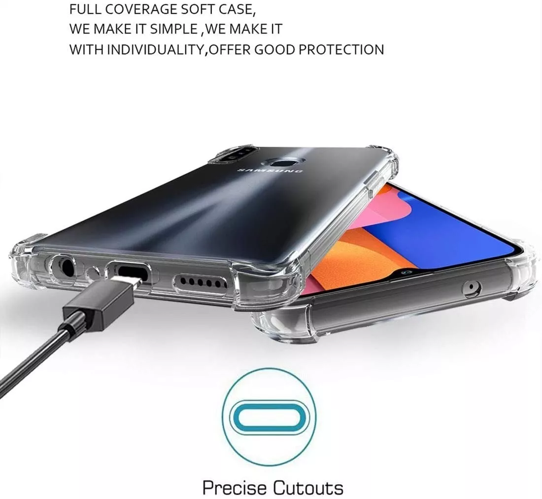 CARCASA PARA SAMSUNG A20S TRANSPARENTE COFOLK + HIDROGEL - 5