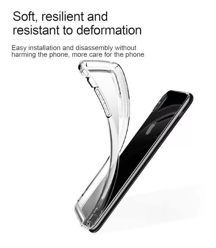 CARCASA PARA IPHONE XS MAX TRANSPARENTE BASEUS + MICA - 5