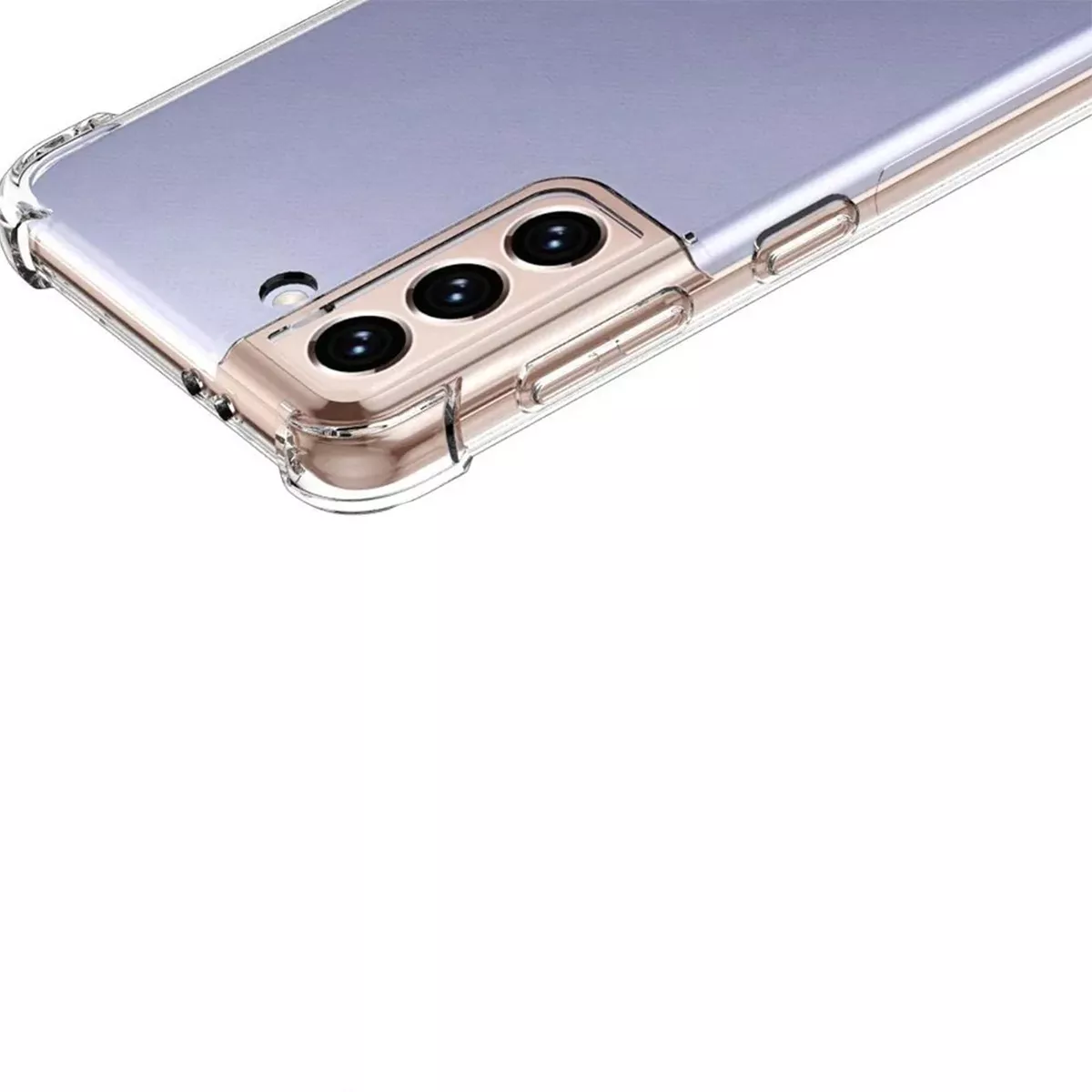 CARCASA PARA SAMSUNG GALAXY S21 TRANSPARENTE MARCA COFOLK - 3