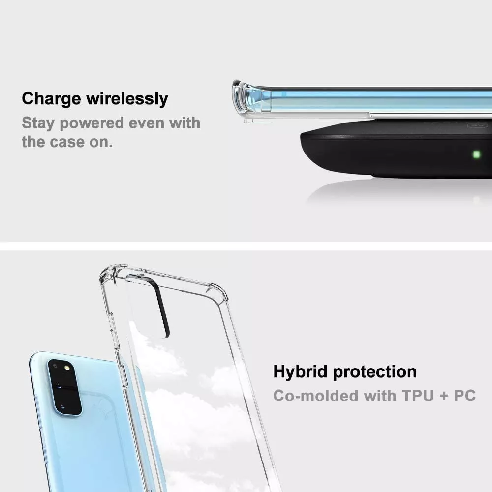 CARCASA PARA SAMSUNG GALAXY S20 TRANSPARENTE MARCA COFOLK - 2