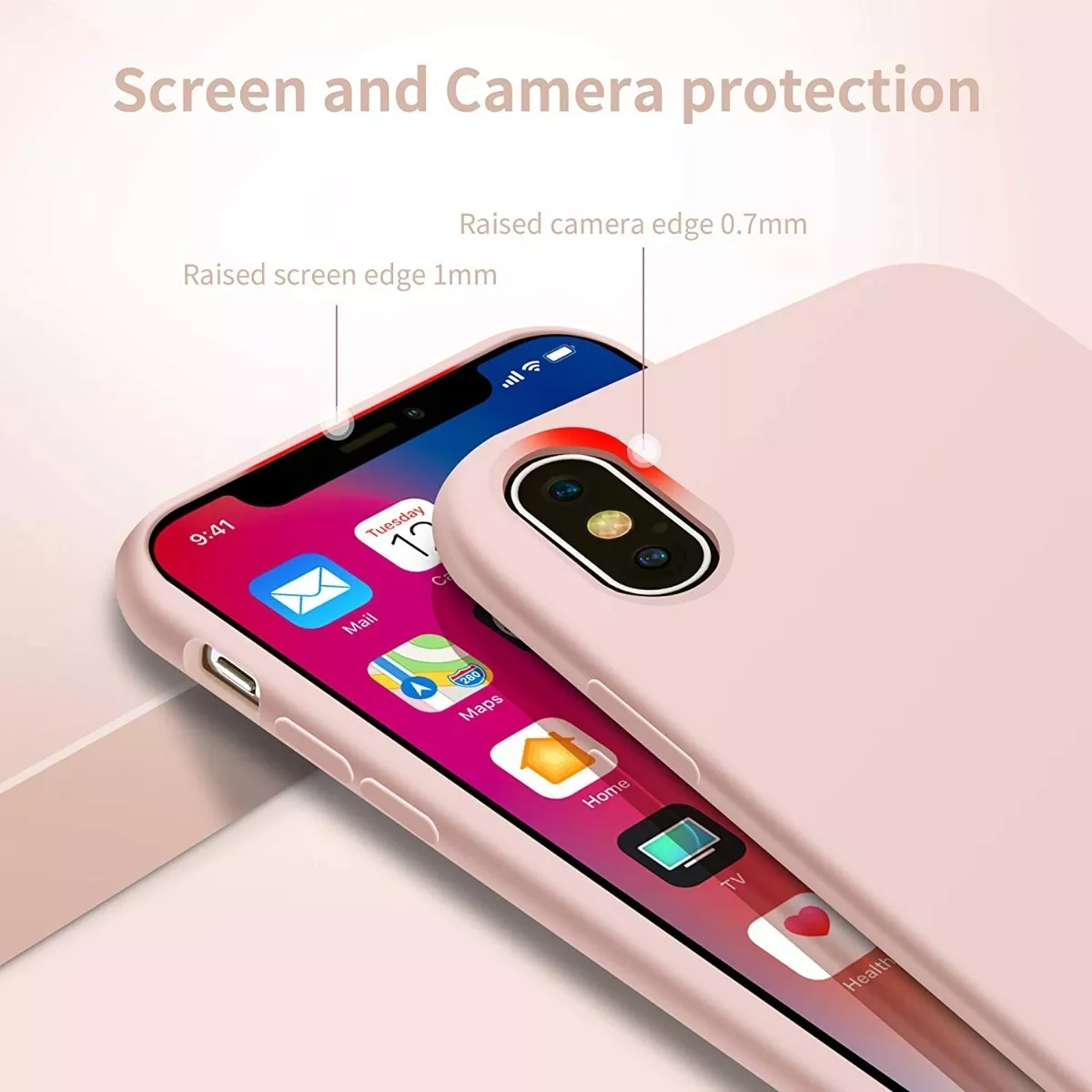 CARCASA PARA IPHONE XS MAX SILICON MARCA COFOLK + HIDROGEL - 4