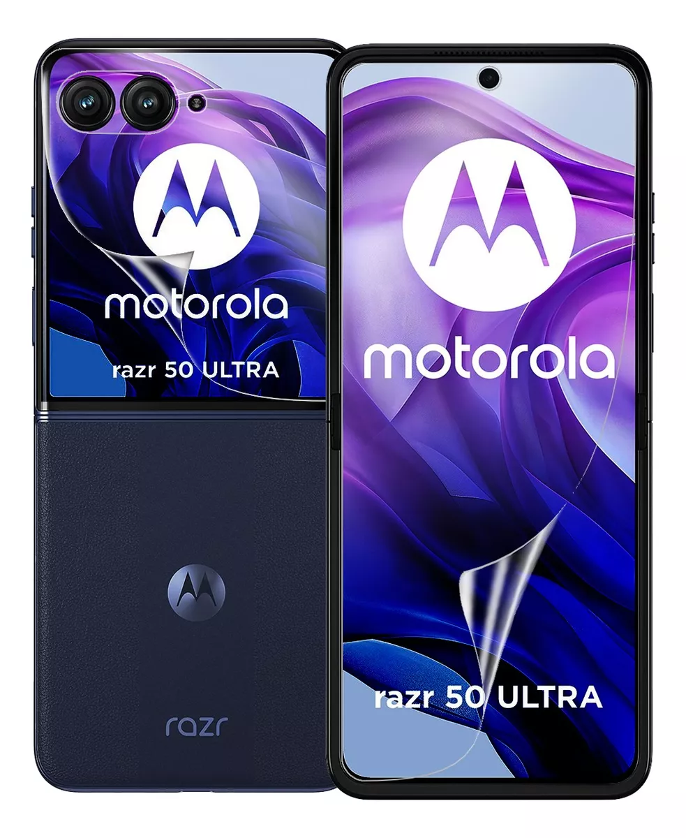 PACK LAMINAS HIDROGEL PARA MOTO RAZR 50 ULTRA AMBAS PANTALLA - 1