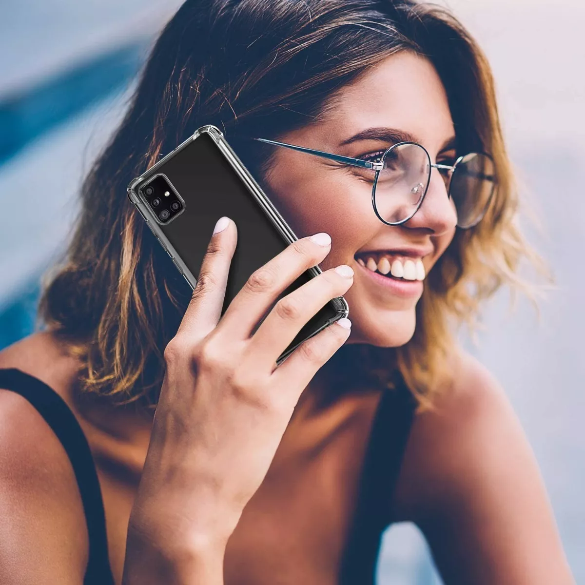 CARCASA PARA SAMSUNG GALAXY A51 TRANSPARENTE MARCA COFOLK - 5