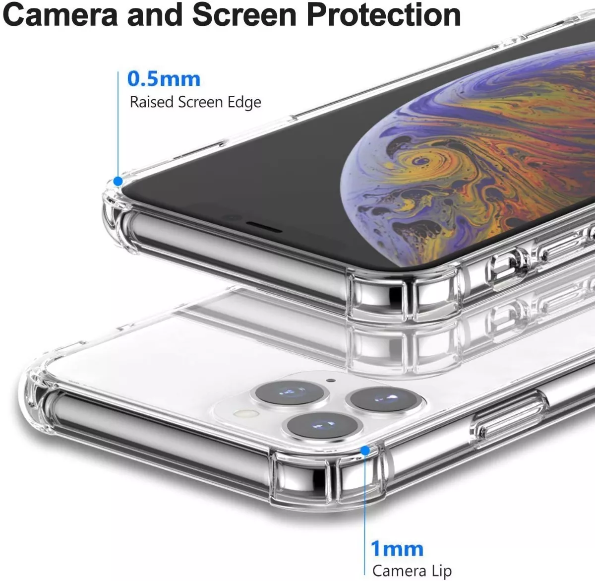 CARCASA PARA IPHONE 11PRO MAX TRANSPARENTE COFOLK + MICA - 5
