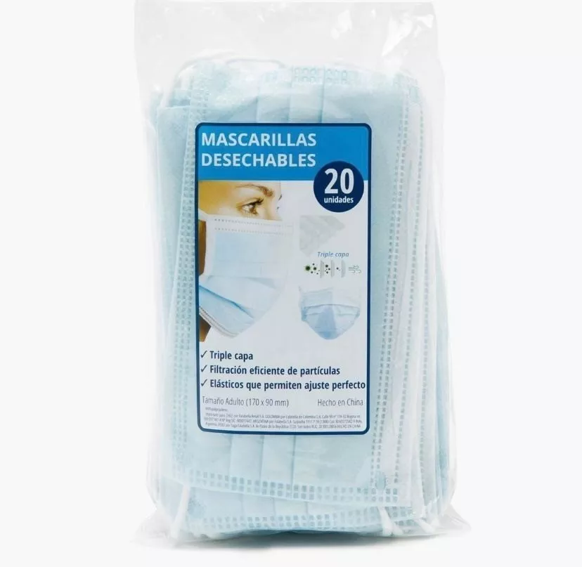 PACK 20 MASCARILLAS 3 PLIEGUES - 2