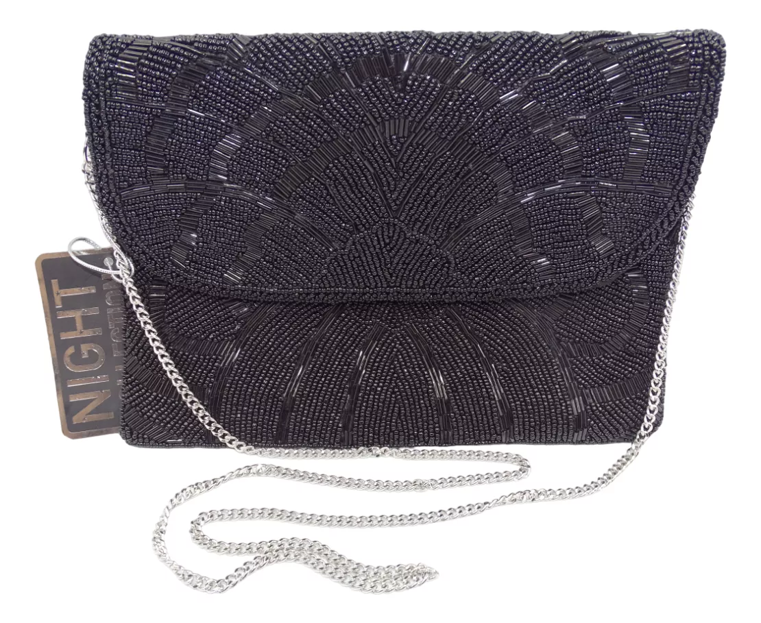 CARTERA DE NOCHE MARCA HUMANA - NEGRA - 1