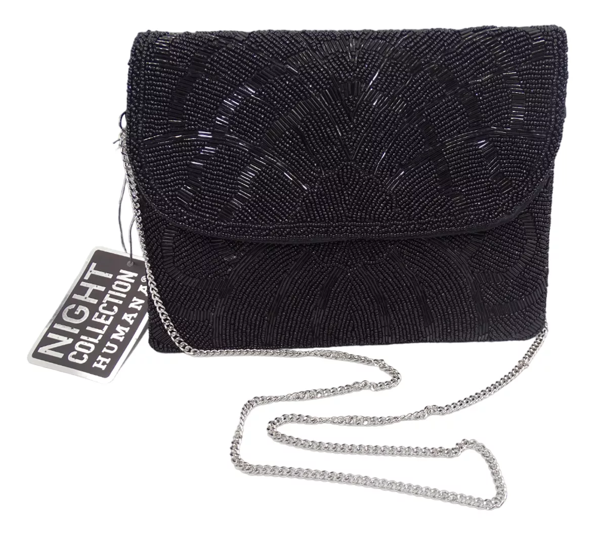 CARTERA DE NOCHE MARCA HUMANA - NEGRA - 2