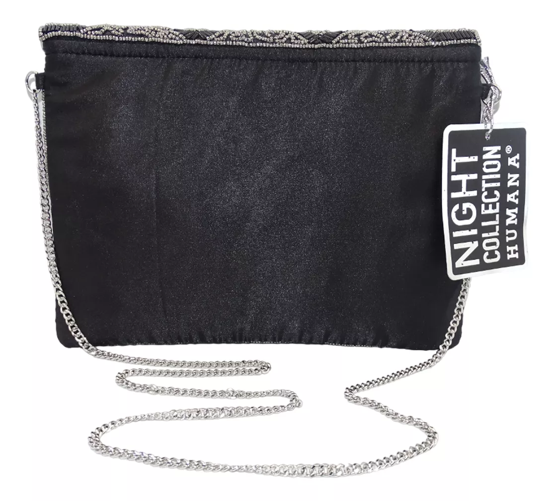 CARTERA DE NOCHE MARCA HUMANA - NEGRA - 3