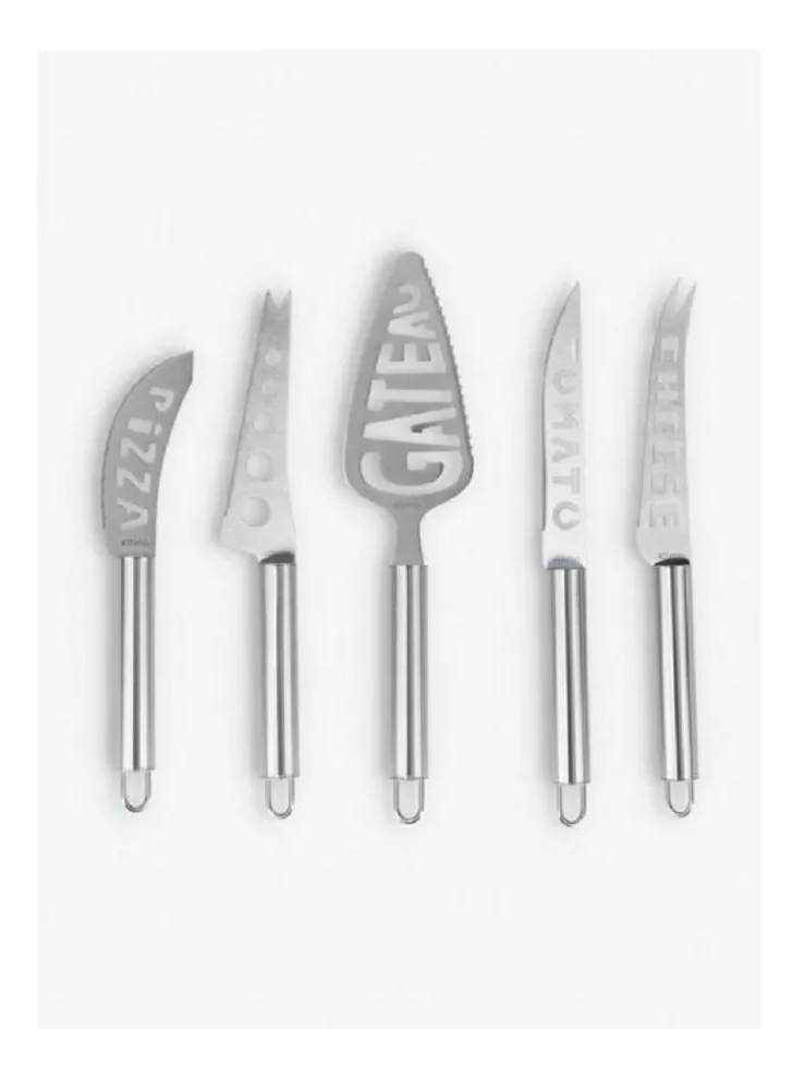 SET 5 CUCHILLOS ENTRETENIDOS - ACERO INOXIDABLE MARCA ATTIMO - 1