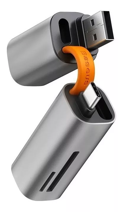 MINI LECTOR DE TARJETAS DE MEMORIA USB O USB C MARCA BASEUS - 1