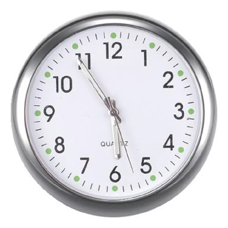 RELOJ CUARZO PARA VEHÍCULOS 4CM DISTINTOS COLORES + ADHESIVO - 1