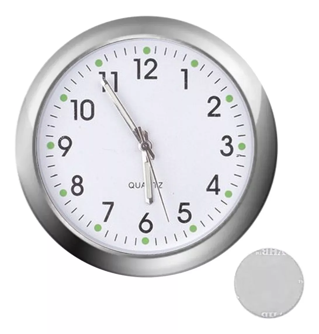 RELOJ CUARZO PARA VEHÍCULOS 4CM DISTINTOS COLORES + ADHESIVO - 2