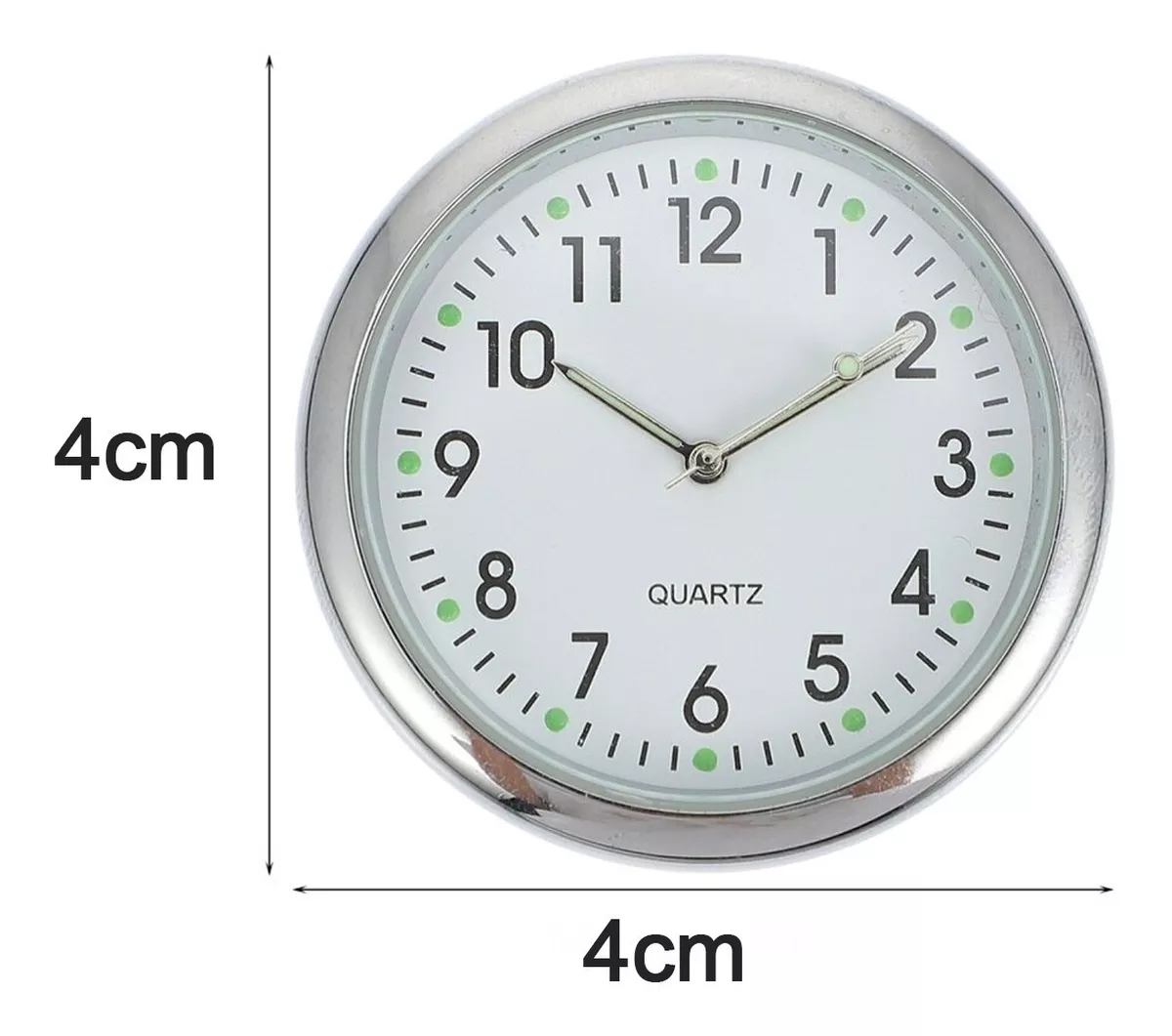 RELOJ CUARZO PARA VEHÍCULOS 4CM DISTINTOS COLORES + ADHESIVO - 3