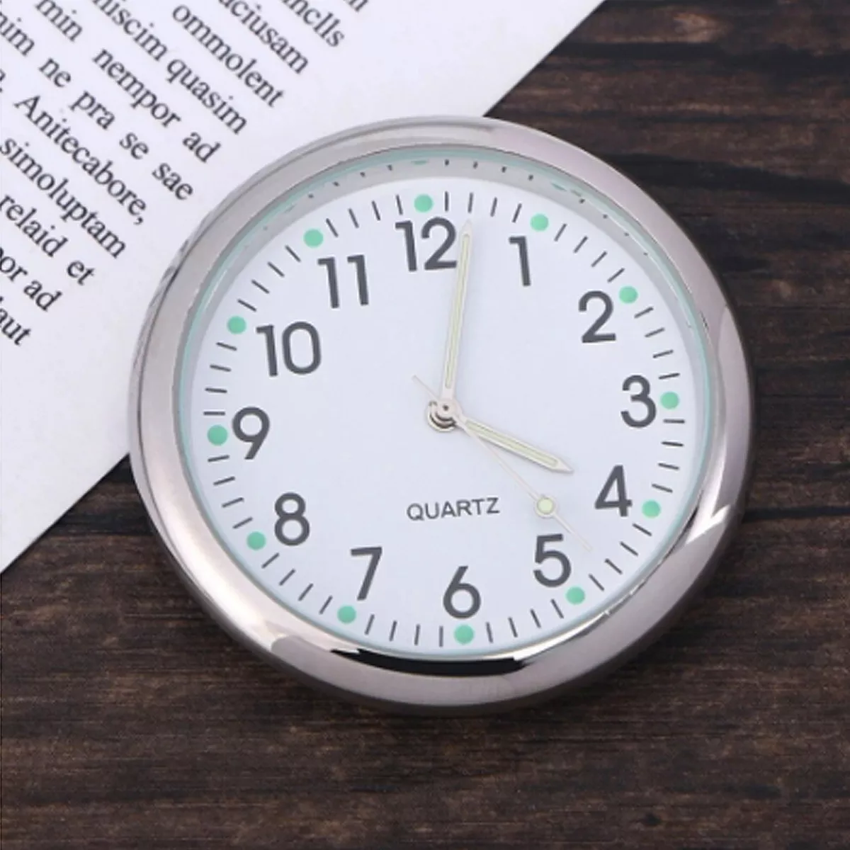 RELOJ CUARZO PARA VEHÍCULOS 4CM DISTINTOS COLORES + ADHESIVO - 4