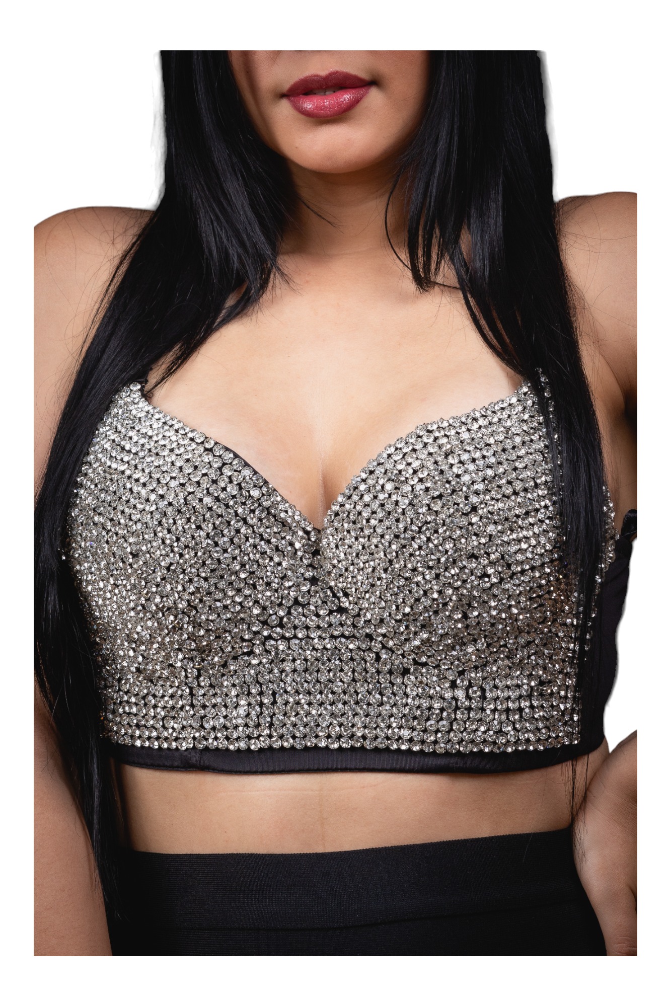 BUSTIER TOP PLATEADO YOKO - 1