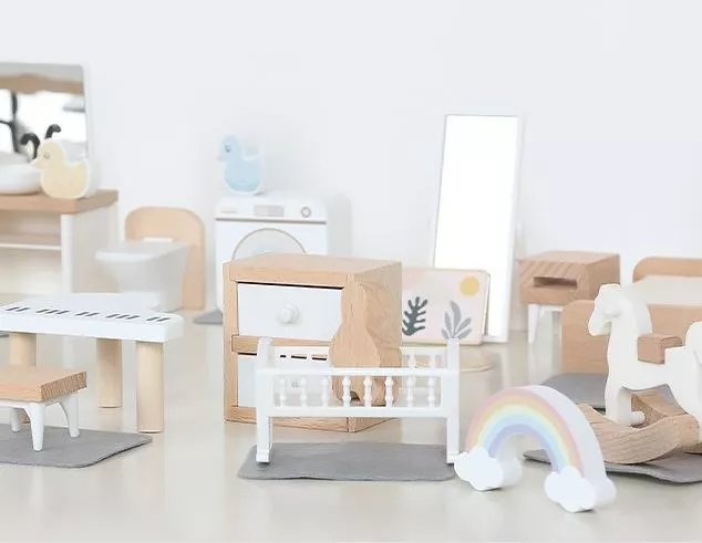 MUEBLES EN MINIATURA MULTICOLOR PARA CASA DE MUÑECAS CHILDREN 12 UNIDAD - 5