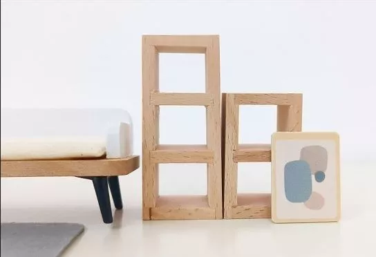 MUEBLES EN MINIATURA MULTICOLOR PARA CASA DE MUÑECAS LIVING 10UNIDADES - 4