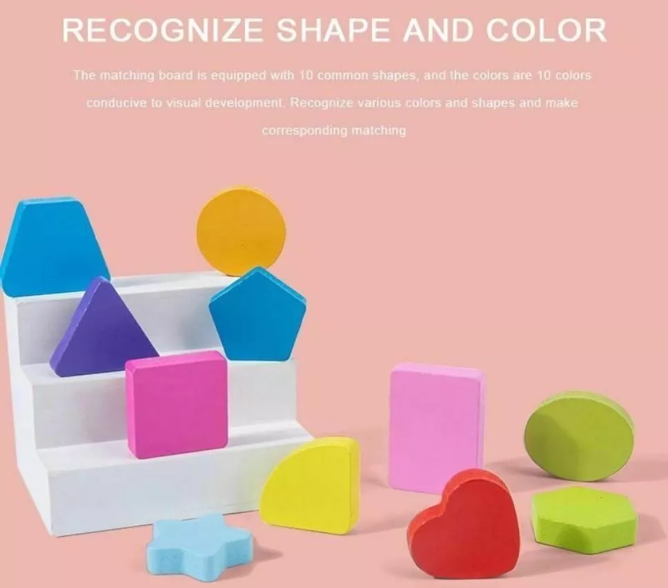 JUEGO MADERA MULTICOLOR 7 EN 1 MONTESSORI PESCA NÚMEROS FORMAS W12D469 - 3
