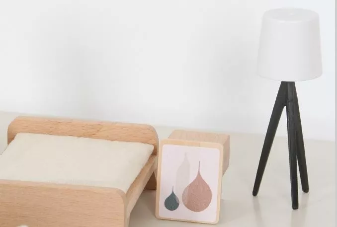 MUEBLES EN MINIATURA MULTICOLOR PARA CASA DE MUÑECAS DORMITORIO 10 UNID - 4