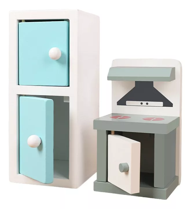 MUEBLES EN MINIATURA MULTICOLOR PARA CASA DE MUÑECAS 22 UNIDADES B144 - 3