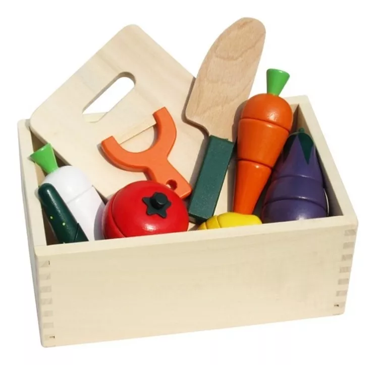 FRUTAS MADERA DIDÁCTICAS CON IMÁN W10B123 - 1
