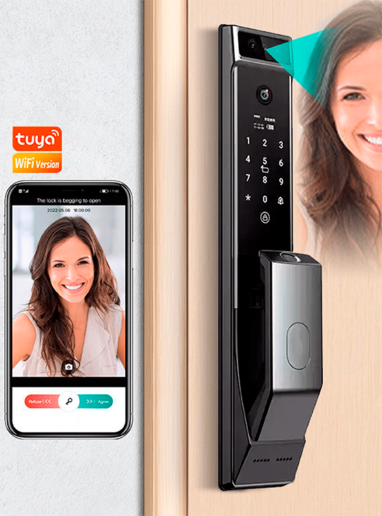 CERRADURA ELECTRÓNICA INTELIGENTE X10 FACE ID Y HUELLA - 2