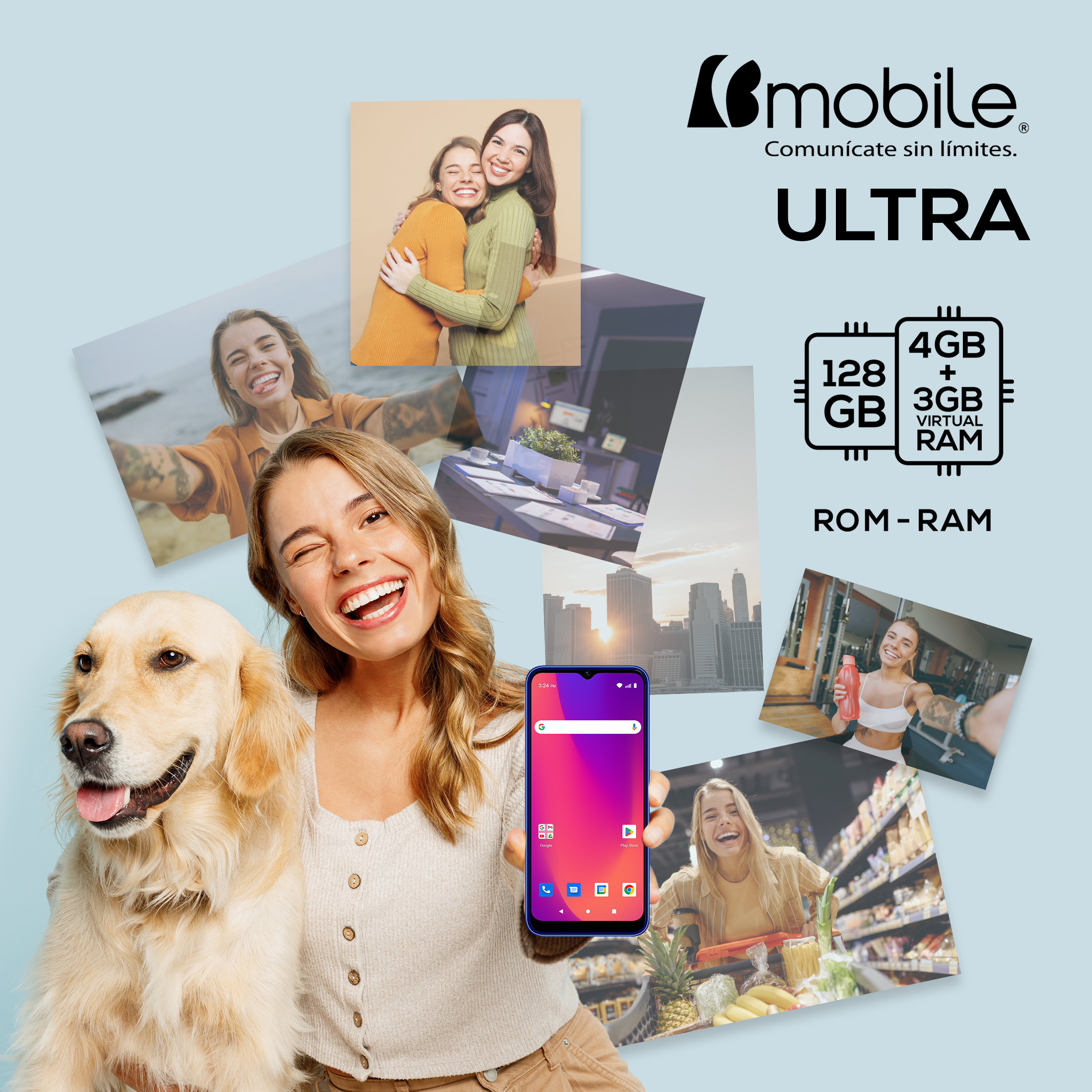 SMARTPHONE BMOBILE ULTRA 4G . 128GB 4+3 RAM - 8