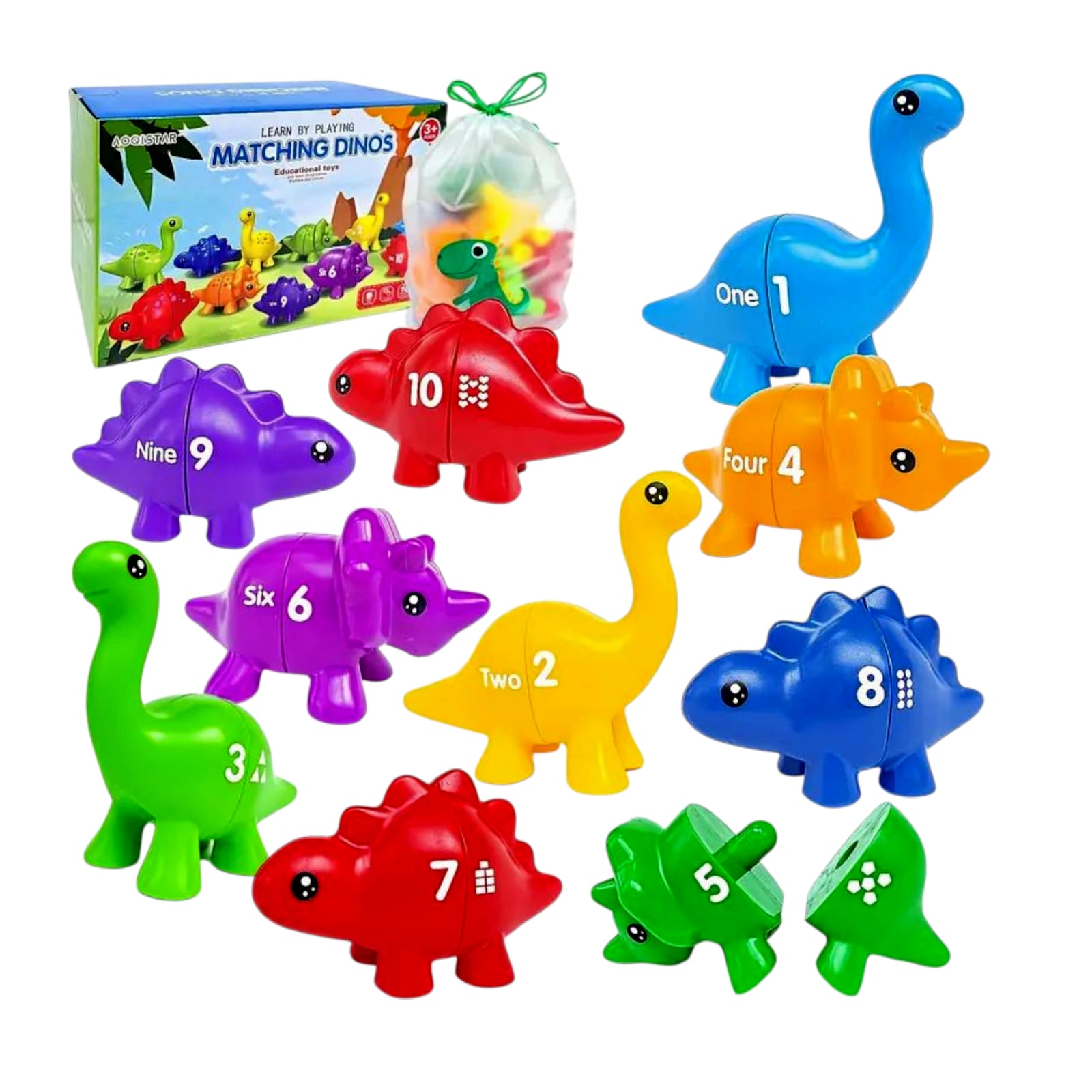 DINOSAURIO NUMEROS DE ENCAJE - 1