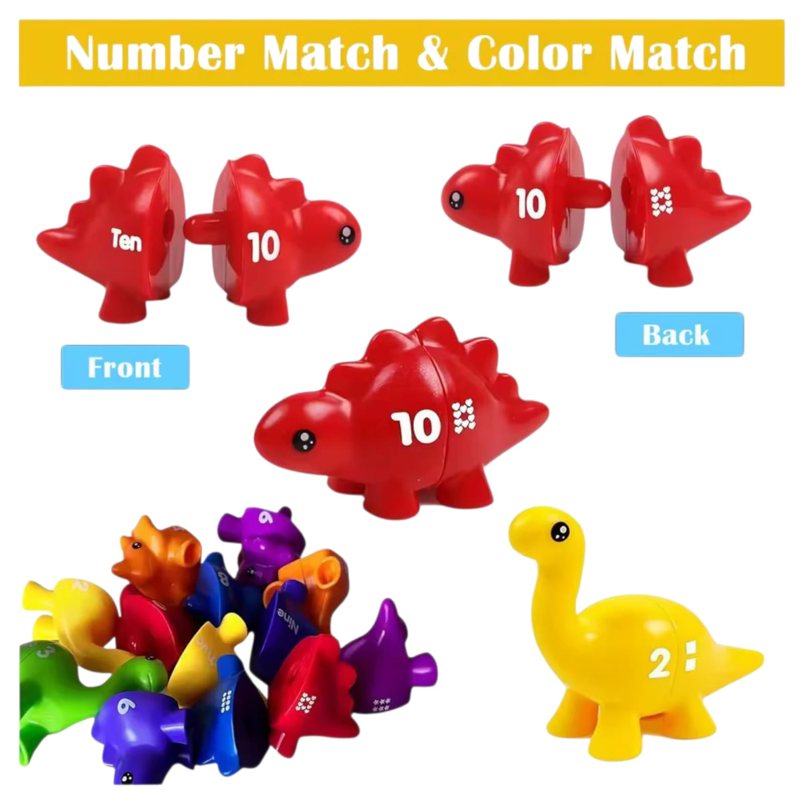 DINOSAURIO NUMEROS DE ENCAJE - 3