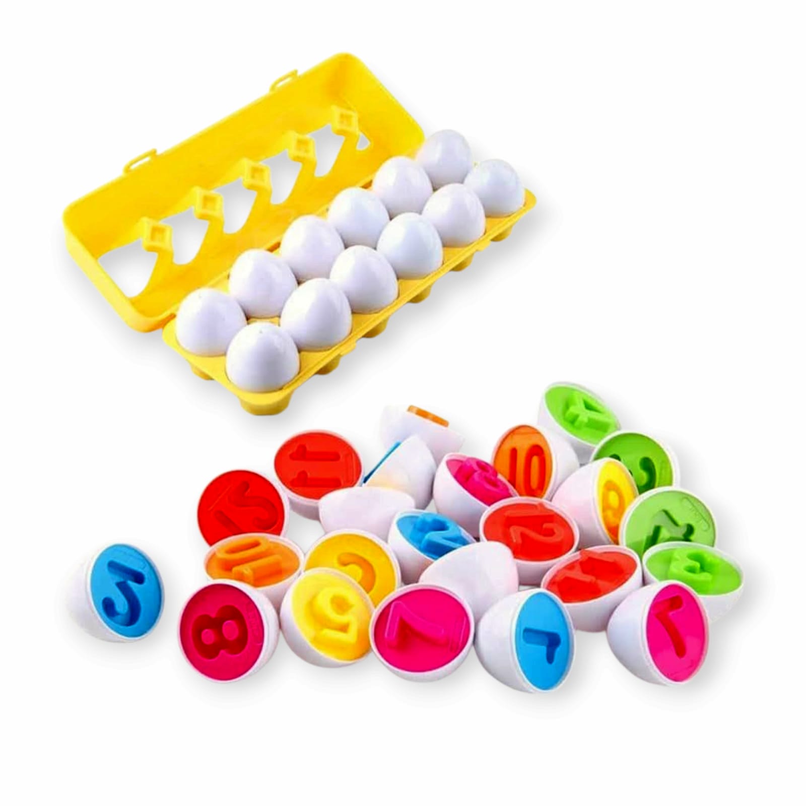 HUEVOS MONTESSORI DE NUMEROS ENCAJE Y COLORES - 1