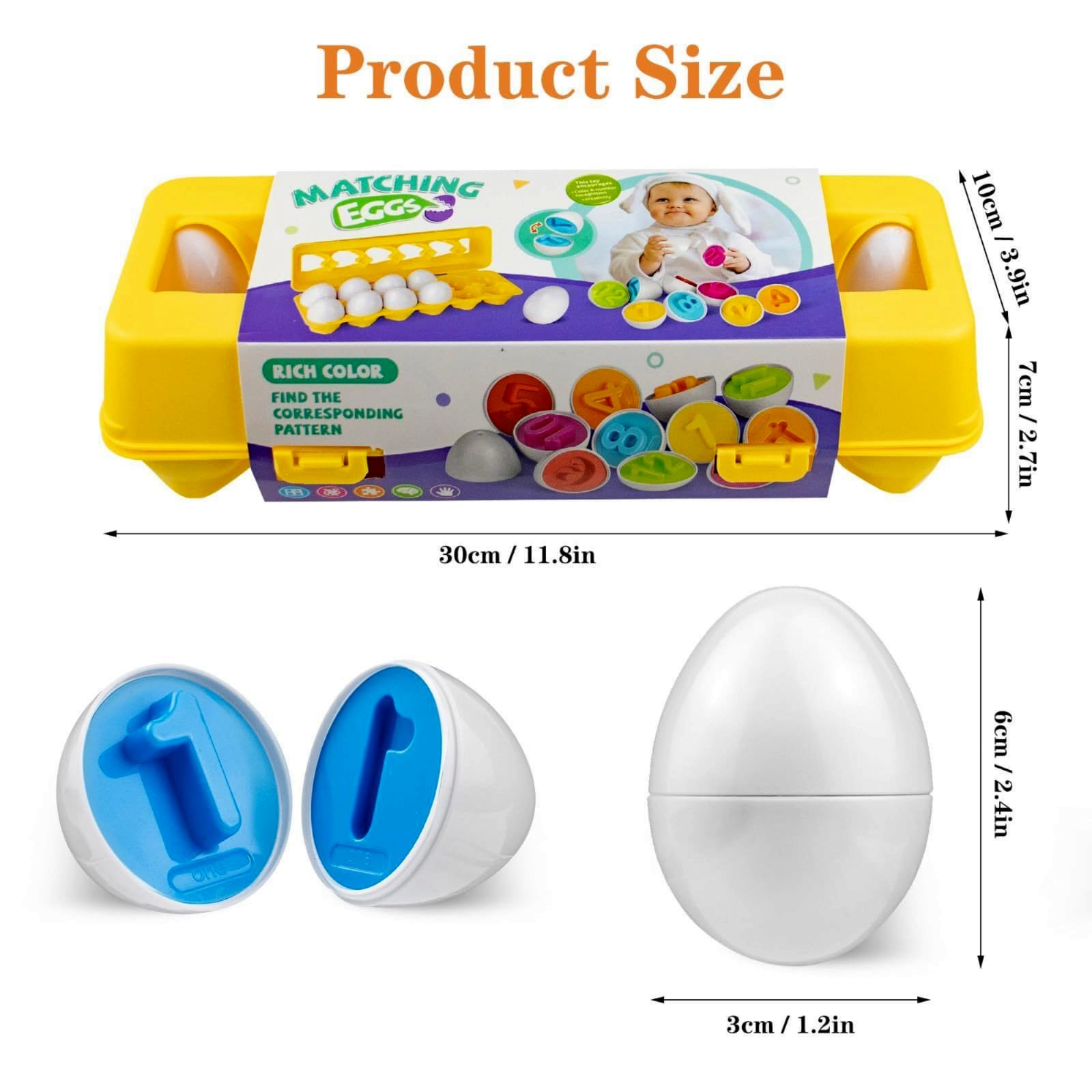 HUEVOS MONTESSORI DE NUMEROS ENCAJE Y COLORES - 2