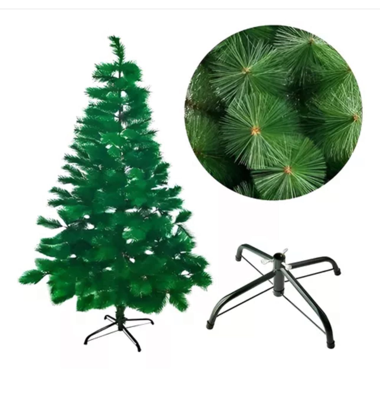 ÁRBOL NAVIDAD LUCES INCORPORADAS ESTRELLA 1.20 PIE METÁLICO - 1