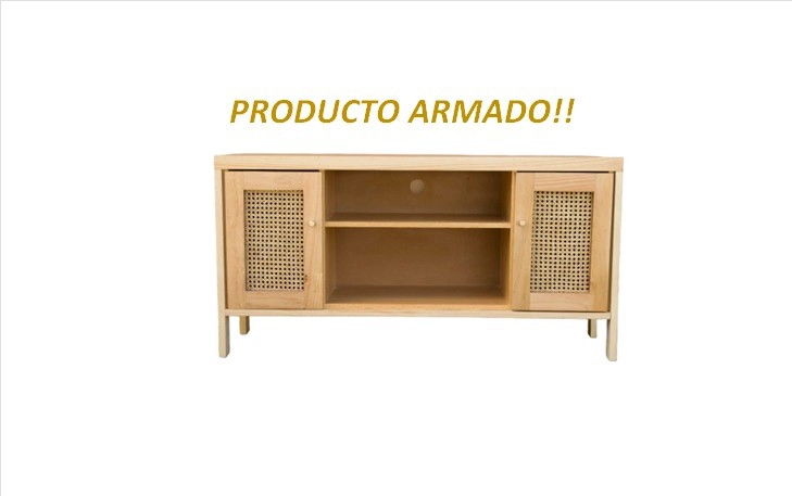 RACK TV 1200 MADERA NATURAL - 3