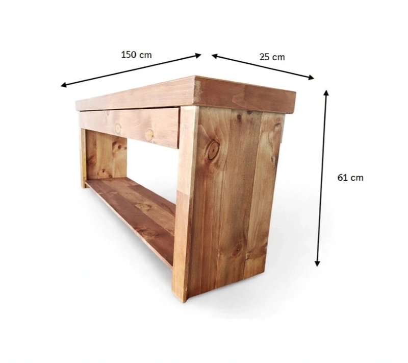 RACK TV MADERA RUSTIC. COLOR MIEL - 5
