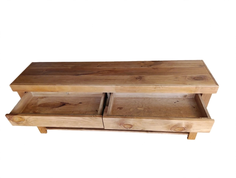 RACK TV MADERA RUSTIC. COLOR MIEL - 6