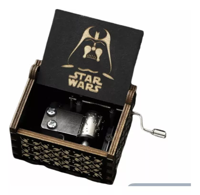 CAJA MUSICAL CON MANIVELA STAR WARS ROSTRO - 1